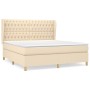 Box spring bed with cream fabric mattress 180x200 cm by , Beds and slatted bases - Ref: Foro24-3128786, Price: 700,47 €, Disc...