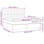 Boxspringbett-Matratze und LED-Leuchten, cremefarbener Stoff, 180 x 200 cm von , Betten und Lattenroste - Ref: Foro24-3135618...