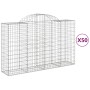 Gabion baskets 50 pcs arch shape iron 200x50x120/140 cm by , Pots and planters - Ref: Foro24-3146360, Price: 3,00 €, Discount: %