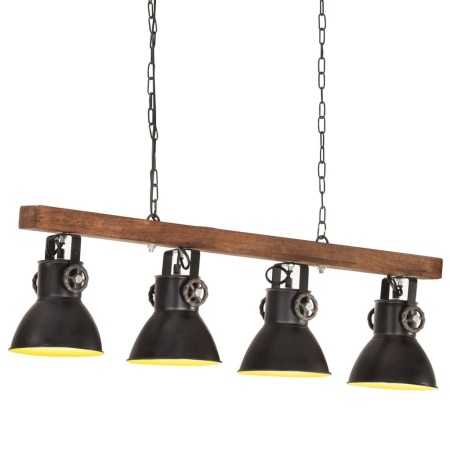 Lámpara de techo industrial madera de mango negro E27 de vidaXL, Lámparas - Ref: Foro24-320523, Precio: 115,93 €, Descuento: %