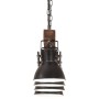 Lámpara de techo industrial madera de mango negro E27 de vidaXL, Lámparas - Ref: Foro24-320523, Precio: 115,93 €, Descuento: %