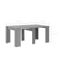 Mesa de comedor extensible gris brillante 175x90x75 cm de , Mesas de cocina y de comedor - Ref: Foro24-283733, Precio: 242,29...