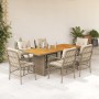 Set comedor de jardín 7 pzas con cojines ratán sintético beige de , Conjuntos de jardín - Ref: Foro24-3212076, Precio: 951,64...