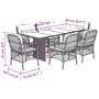 Set comedor de jardín 7 pzas con cojines ratán sintético beige de , Conjuntos de jardín - Ref: Foro24-3212062, Precio: 933,89...