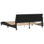 Estructura de cama con cabecero de terciopelo negro 180x200 cm de , Camas y somieres - Ref: Foro24-3207863, Precio: 231,33 €,...