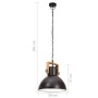 Lámpara colgante industrial redonda 25 W negra 30 cm E27 de vidaXL, Lámparas - Ref: Foro24-320536, Precio: 61,99 €, Descuento: %