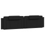 Estructura cama con luces LED cuero sintético negro 200x200 cm de , Camas y somieres - Ref: Foro24-3214043, Precio: 222,97 €,...