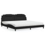 Bed with black synthetic leather mattress 200x200 cm by , Beds and slatted bases - Ref: Foro24-3208817, Price: 471,33 €, Disc...