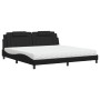 Bed with black synthetic leather mattress 200x200 cm by , Beds and slatted bases - Ref: Foro24-3208817, Price: 471,33 €, Disc...