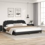 Bed with black synthetic leather mattress 200x200 cm by , Beds and slatted bases - Ref: Foro24-3208817, Price: 471,33 €, Disc...