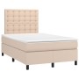 Cama box spring colchón LED cuero sintético capuchino 120x190cm de , Camas y somieres - Ref: Foro24-3270298, Precio: 418,99 €...