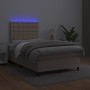 Cama box spring colchón LED cuero sintético capuchino 120x190cm de , Camas y somieres - Ref: Foro24-3270298, Precio: 418,99 €...