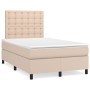 Cama box spring con colchón cuero sintético capuchino 120x190cm de , Camas y somieres - Ref: Foro24-3269982, Precio: 419,11 €...