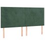 Headboard with LED lights dark green velvet 180x5x118/128 cm by , Headboards and footboards - Ref: Foro24-3122207, Price: 126...