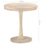 Mesa auxiliar de madera maciza de mango Ø50x55 cm de vidaXL, Mesas auxiliares - Ref: Foro24-320599, Precio: 104,99 €, Descuen...