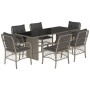 Garden dining set 7 pieces and light gray synthetic rattan cushions by , Garden sets - Ref: Foro24-3212066, Price: 723,83 €, ...