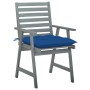 Garden dining chairs 3 units solid acacia wood and cushions by , Garden chairs - Ref: Foro24-3064453, Price: 285,03 €, Discou...