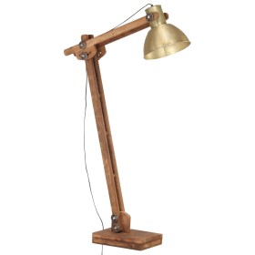 Solid mango wood brass E27 floor lamp by vidaXL, Lamps - Ref: Foro24-320580, Price: 126,99 €, Discount: %