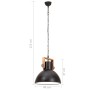 Lámpara colgante industrial redonda 25 W negro 40 cm E27 de vidaXL, Lámparas - Ref: Foro24-320535, Precio: 87,45 €, Descuento: %