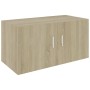 Armario de pared madera ingeniería roble Sonoma 80x39x40 cm de vidaXL, Estantes y estanterías - Ref: Foro24-802798, Precio: 7...