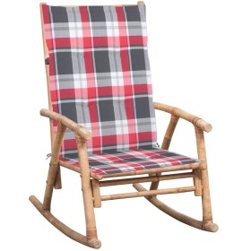 Silla mecedora con cojín bambú de , Sillas de jardín - Ref: Foro24-3063916, Precio: 117,99 €, Descuento: %