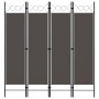 Biombo divisor de 4 paneles gris antracita 160x180 cm de vidaXL, Divisores de ambientes - Ref: Foro24-320704, Precio: 41,97 €...