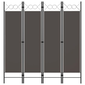 Trennwand mit 4 anthrazitgrauen Paneelen 160x180 cm von vidaXL, Raumteiler - Ref: Foro24-320704, Preis: 37,99 €, Rabatt: %