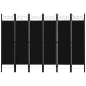 Biombo divisor de 6 paneles negro 240x180 cm de vidaXL, Divisores de ambientes - Ref: Foro24-320714, Precio: 39,99 €, Descuen...