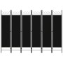 Black 6-panel room divider screen 240x180 cm by vidaXL, Room dividers - Ref: Foro24-320714, Price: 42,89 €, Discount: %