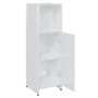 Armario de baño madera contrachapada blanco brillo 30x30x95 cm de vidaXL, Muebles de baño - Ref: Foro24-802594, Precio: 53,98...