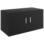 Black plywood wall-mounted cabinet 80x39x40 cm by vidaXL, Shelves and shelves - Ref: Foro24-802796, Price: 45,99 €, Discount: %