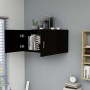 Black plywood wall-mounted cabinet 80x39x40 cm by vidaXL, Shelves and shelves - Ref: Foro24-802796, Price: 45,99 €, Discount: %