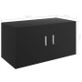 Black plywood wall-mounted cabinet 80x39x40 cm by vidaXL, Shelves and shelves - Ref: Foro24-802796, Price: 45,99 €, Discount: %