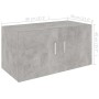 Concrete gray plywood wall cabinet 80x39x40 cm by vidaXL, Shelves and shelves - Ref: Foro24-802799, Price: 43,69 €, Discount: %