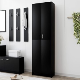 Black plywood hallway cabinet 55x25x189 cm by vidaXL, Wardrobes - Ref: Foro24-802850, Price: 104,08 €, Discount: %