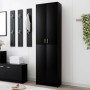 Black plywood hallway cabinet 55x25x189 cm by vidaXL, Wardrobes - Ref: Foro24-802850, Price: 101,20 €, Discount: %