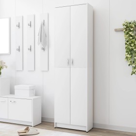 White plywood hallway cabinet 55x25x189 cm by vidaXL, Wardrobes - Ref: Foro24-802849, Price: 113,45 €, Discount: %