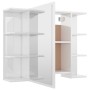 Glossy white plywood bathroom mirror cabinet 80x20.5x64 cm by vidaXL, bathroom vanities - Ref: Foro24-802612, Price: 77,90 €,...