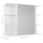 Glossy white plywood bathroom mirror cabinet 80x20.5x64 cm by vidaXL, bathroom vanities - Ref: Foro24-802612, Price: 77,90 €,...