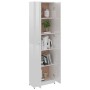 Armario de pasillo aglomerado blanco brillante 55x25x189cm de vidaXL, Armarios roperos - Ref: Foro24-802855, Precio: 128,90 €...