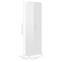 Armario de pasillo aglomerado blanco brillante 55x25x189cm de vidaXL, Armarios roperos - Ref: Foro24-802855, Precio: 128,90 €...