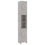 Armario baño madera contrachapada gris hormigón 30x30x183,5 cm de vidaXL, Muebles de baño - Ref: Foro24-802601, Precio: 84,80...