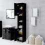 Armario baño madera contrachapada negro brillo 30x30x183,5 cm de vidaXL, Muebles de baño - Ref: Foro24-802604, Precio: 109,84...