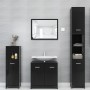 Glossy black plywood bathroom cabinet 30x30x183.5 cm by vidaXL, Bathroom furniture - Ref: Foro24-802604, Price: 109,84 €, Dis...