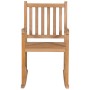 Solid teak wood rocking chair with taupe gray cushion by , Garden chairs - Ref: Foro24-3062765, Price: 160,08 €, Discount: %