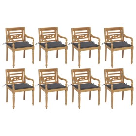 Batavia chairs 8 units solid teak wood with cushions by , Garden chairs - Ref: Foro24-3073349, Price: 954,99 €, Discount: %