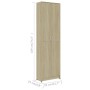 Oak veneer hallway cabinet 55x25x189 cm by vidaXL, Wardrobes - Ref: Foro24-802852, Price: 106,50 €, Discount: %