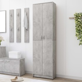 Concrete gray chipboard hallway cabinet 55x25x189 cm by vidaXL, Wardrobes - Ref: Foro24-802853, Price: 94,34 €, Discount: %