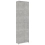 Armario de pasillo de aglomerado gris hormigón 55x25x189 cm de vidaXL, Armarios roperos - Ref: Foro24-802853, Precio: 98,93 €...