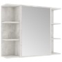 Armario de espejo de baño contrachapada gris 80x20,5x64 cm de vidaXL, Tocadores de baño - Ref: Foro24-802610, Precio: 77,66 €...